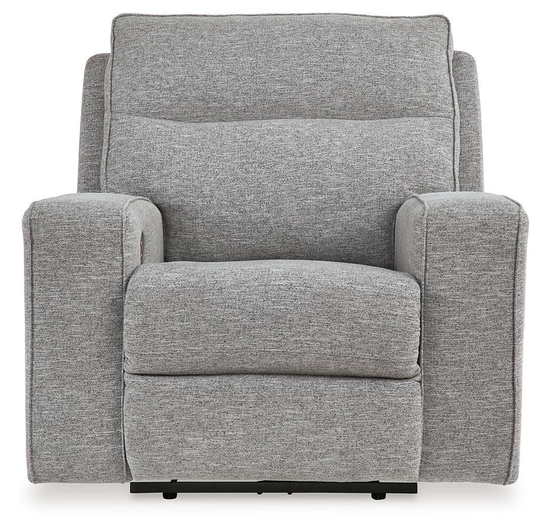 Biscoe - Pewter - Power Recliner /Adj Headrest by Signature Design by Ashley® | Bel Furniture