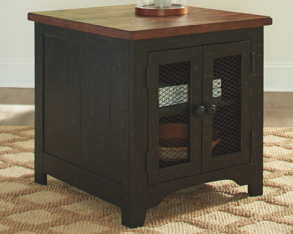 Valebeck - Black / Brown - Rectangular End Table by Signature Design by Ashley® | Bel Furniture