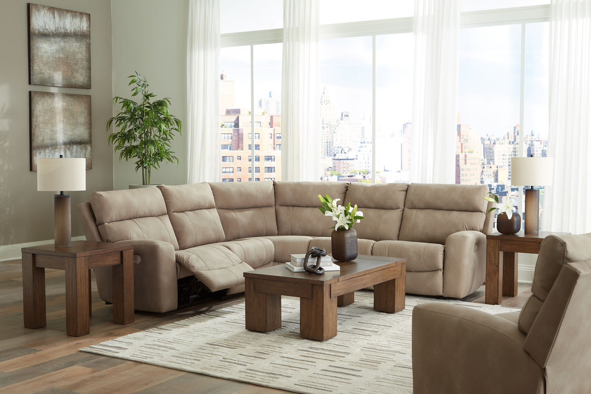 Next-gen Durapella - Power Reclinering Sectional Set Beige 6 Pc. - 5-Piece Power Reclining Sectional, Power Recliner by Signature Design by Ashley® | Bel Furniture