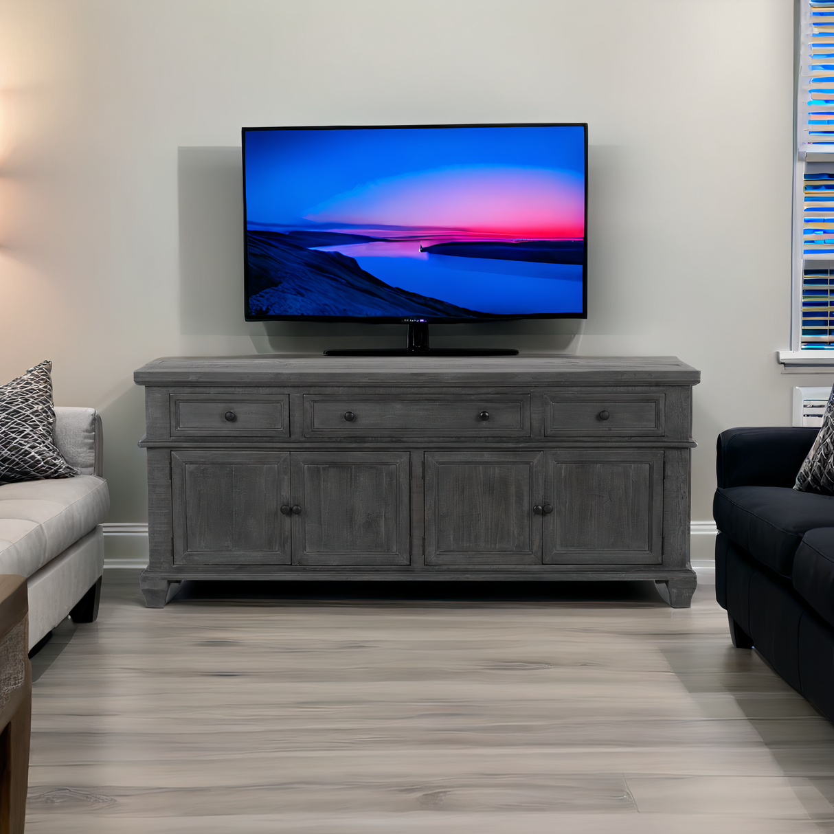 CHARLES-GREY TV STAND / ACCENT CABINET by Mollai Collections | Bel Furniture