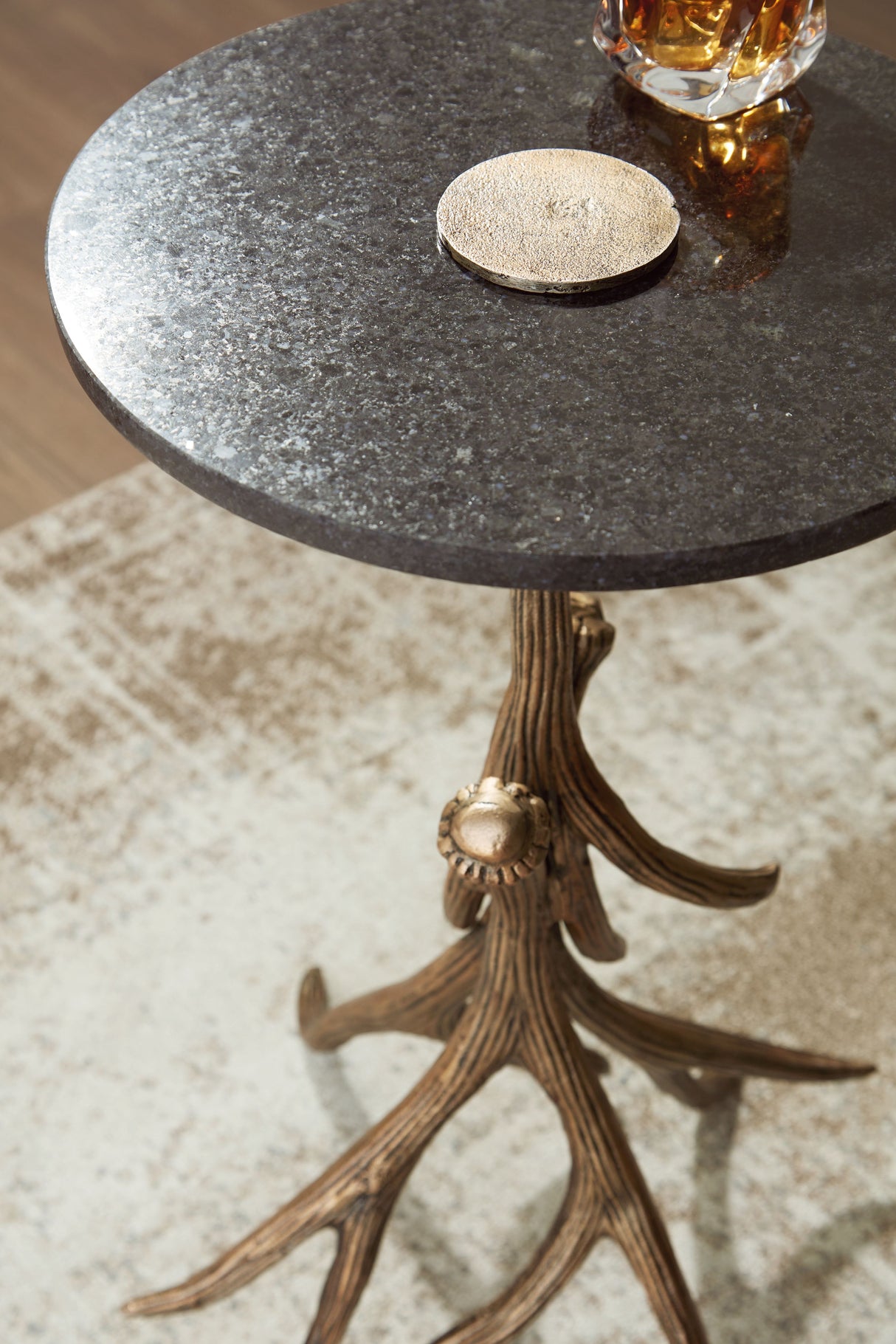 Lemkins - Black / Antique Gold Finish - Accent Table by Signature Design by Ashley® | Bel Furniture