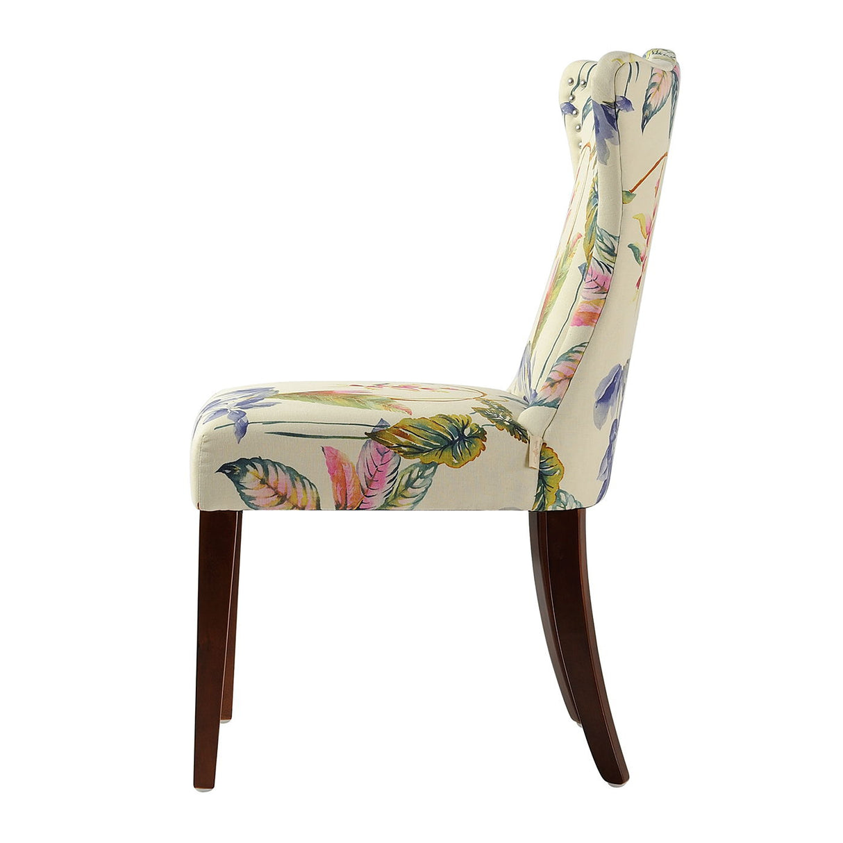 Paradise - Upholstered Accent Chair Printed On - Off-White Floral by Jennifer Taylor Home | Bel Furniture