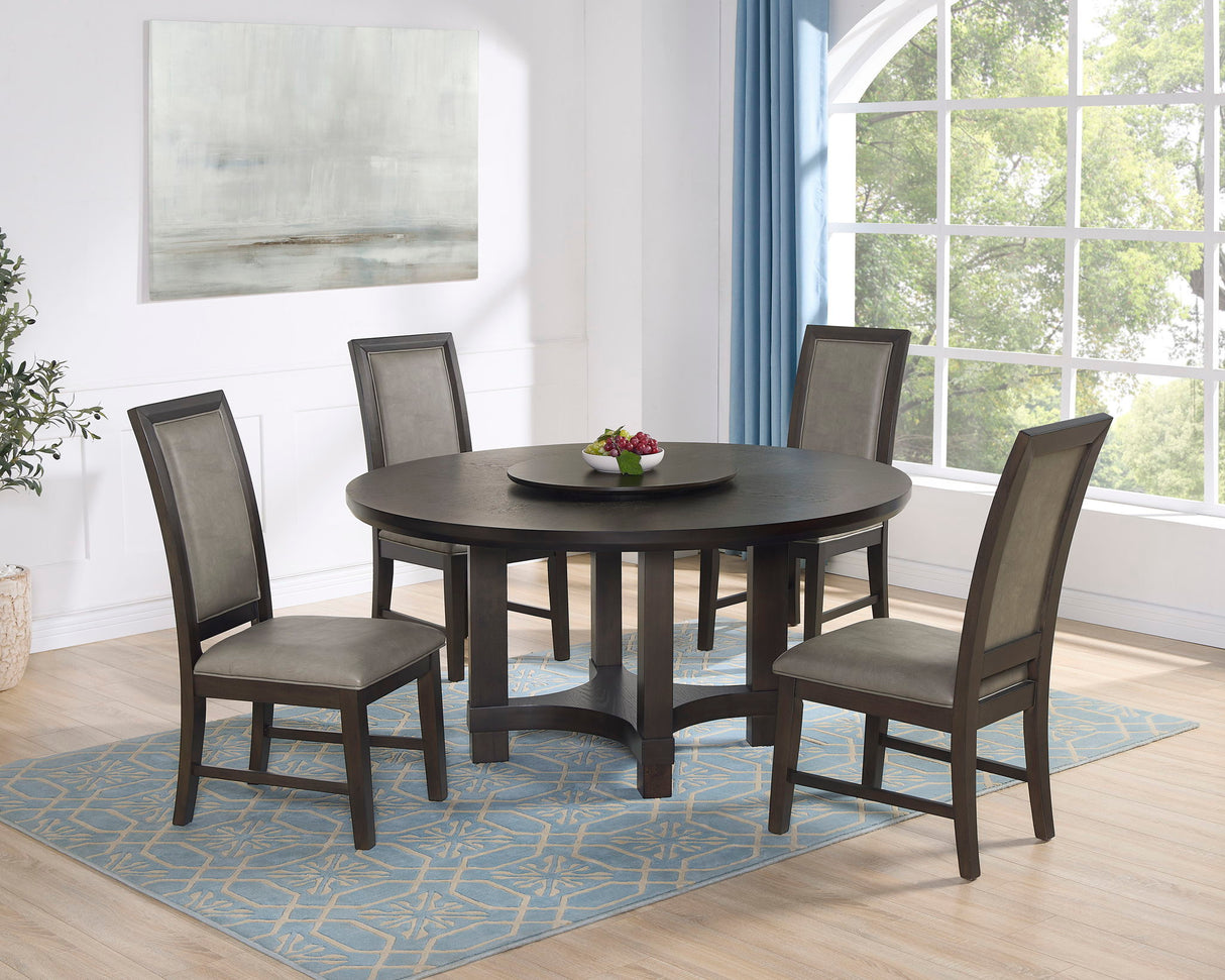 Jeffries - 5 Piece Dining Room Set - Espresso by Crown Mark | Bel Furniture
