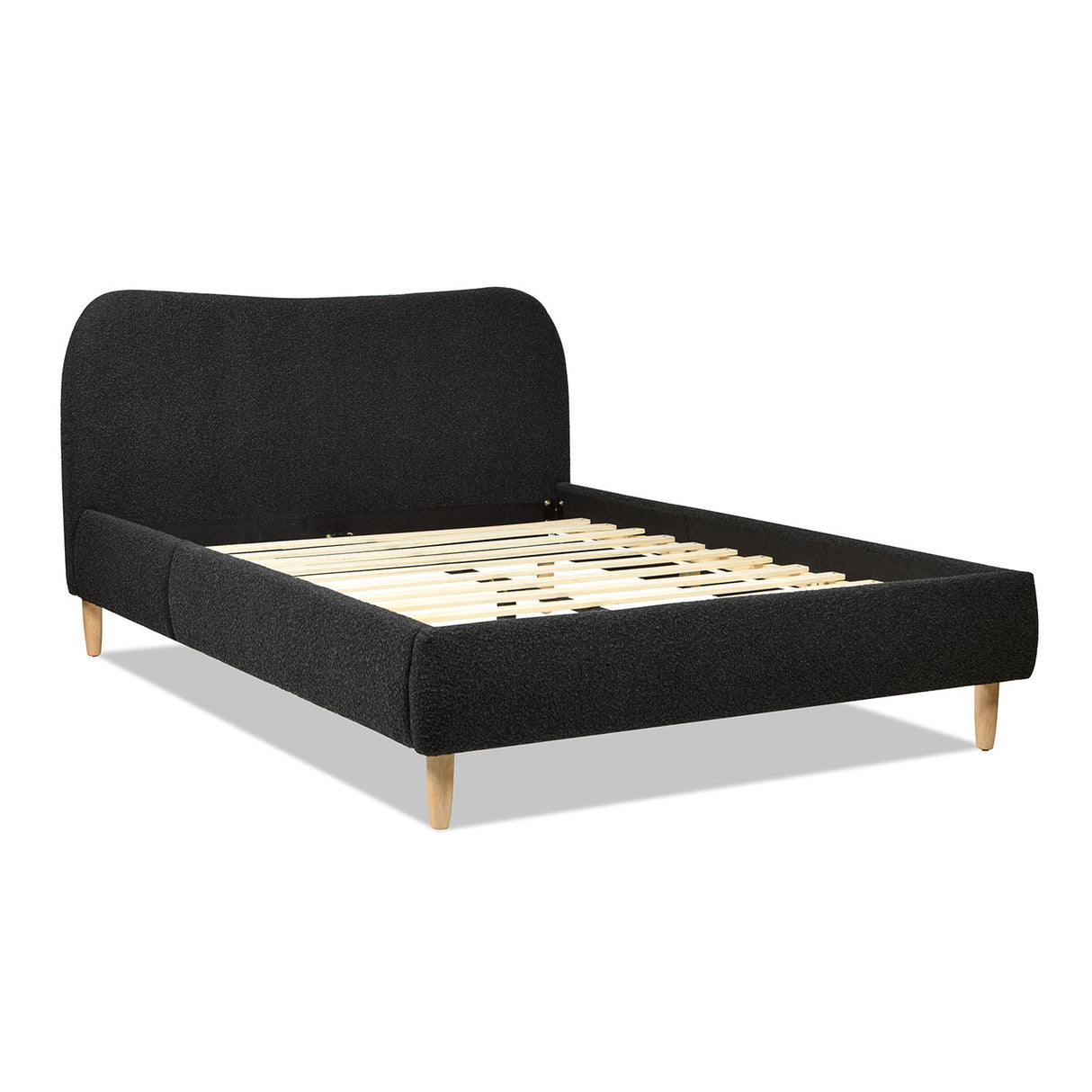 Roman - Curved Headboard Upholstered Platform Bed by Jennifer Taylor Home | Bel Furniture