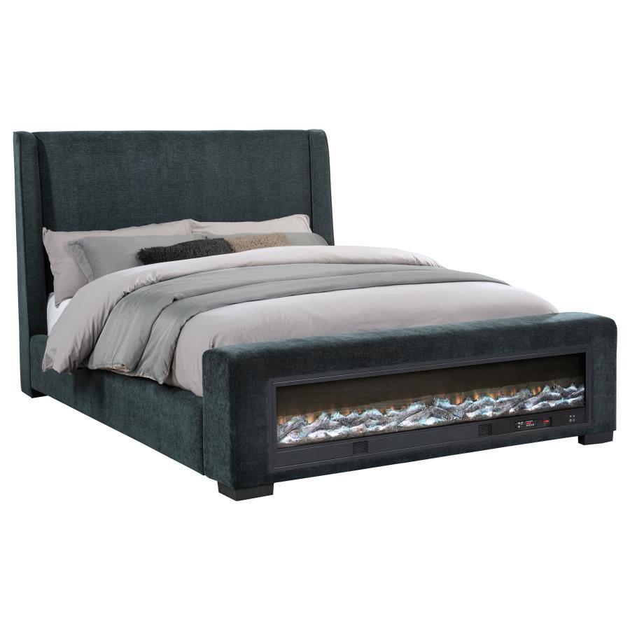 Preston - Upholstered Audio Flame Visualizer Bed by Coaster Fine Furniture | Bel Furniture
