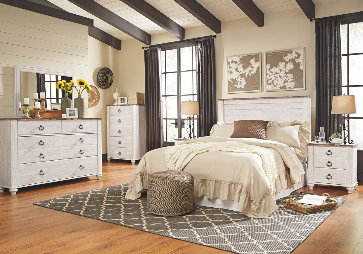 Willowton - Brown / Beige / White - Five Drawer Chest by Signature Design by Ashley® | Bel Furniture