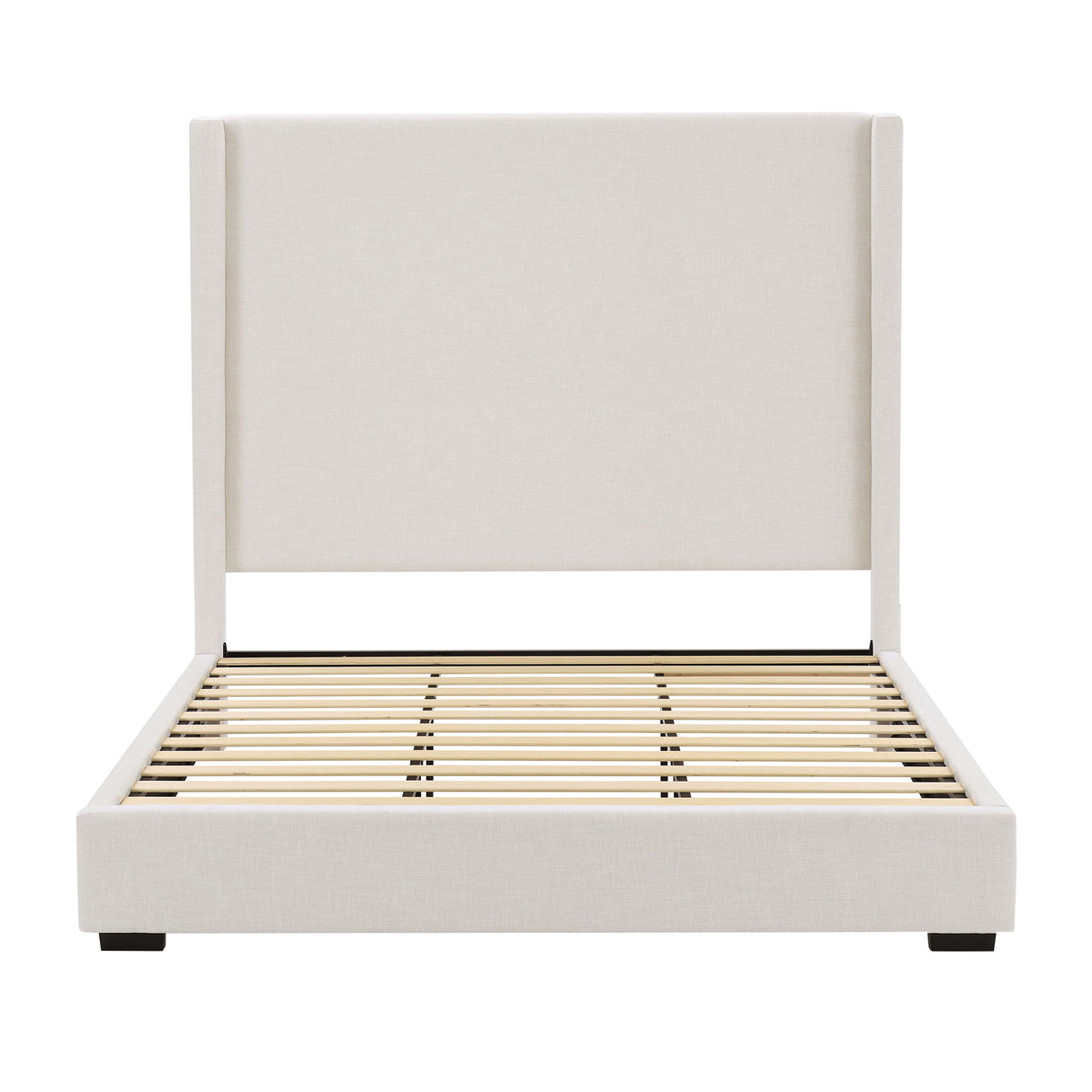 Hampton Upholstered Platform Bed With Tall Headboard