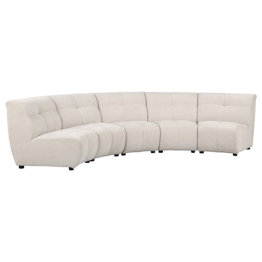 Charlotte - Upholstered Modular Sectional Sofa Beige 5 Pc. Sectional by Coaster Fine Furniture | Bel Furniture