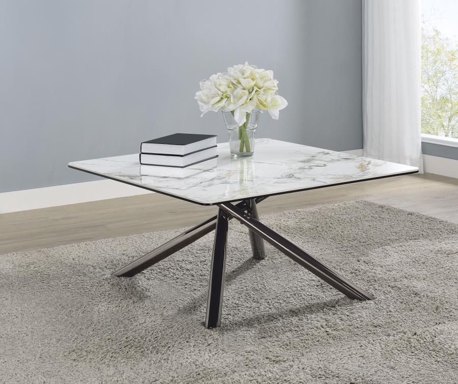 Carvell - Square Sintered Stone Table by Coaster Fine Furniture | Bel Furniture