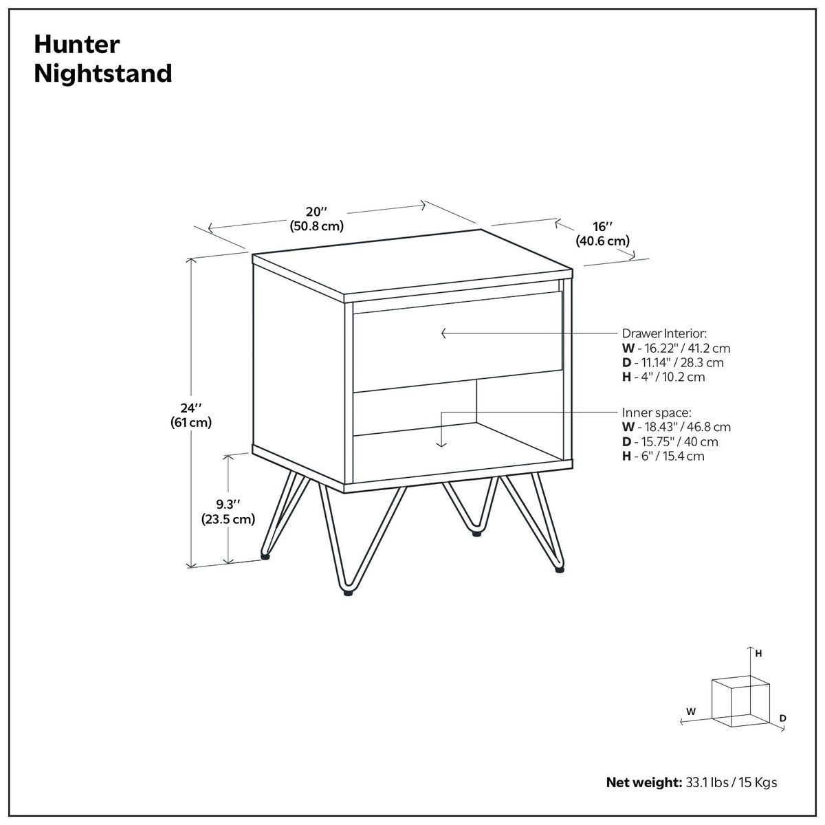Hunter - Nightstand