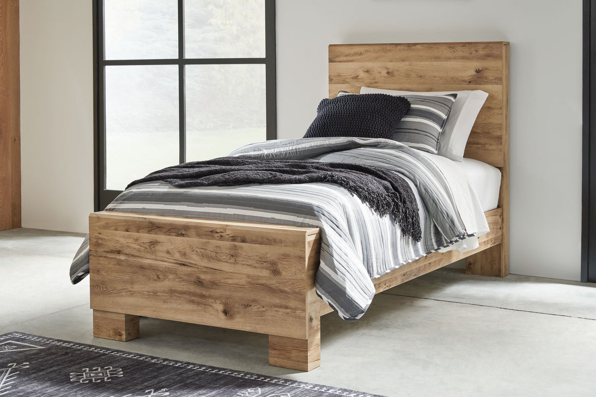 Hyanna - Twin Panel Bed - Tan