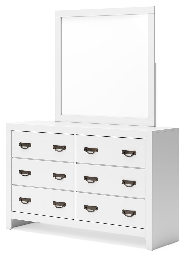 Binterglen - White - Dresser And Mirror by Signature Design by Ashley® | Bel Furniture