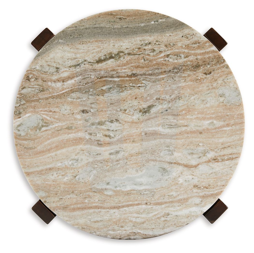 Tanidore - Warm Brown - Round End Table by Signature Design by Ashley® | Bel Furniture