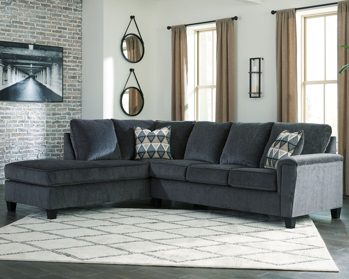 Abinger - Sleeper Sectional Dark Gray 2-Piece Sleeper Sectional with Left-Arm Facing Chaise by Millennium® by Ashley | Bel Furniture