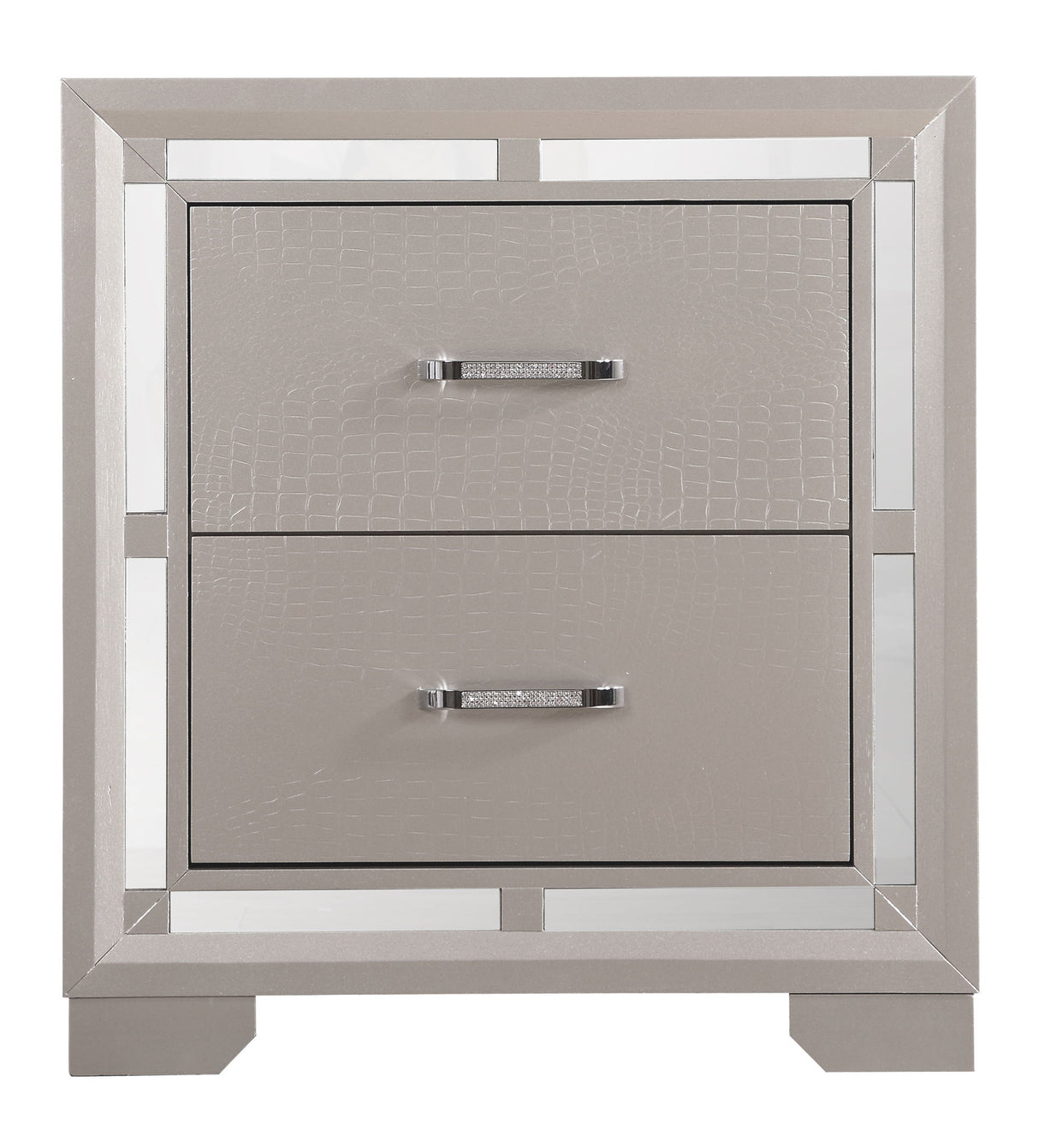 Alana - Nightstand - Silver Champagne by Glory Furniture | Bel Furniture