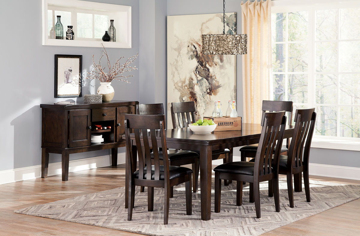 Haddigan - Dining Table With Side Chairs Dark Brown by Signature Design by Ashley® | Bel Furniture