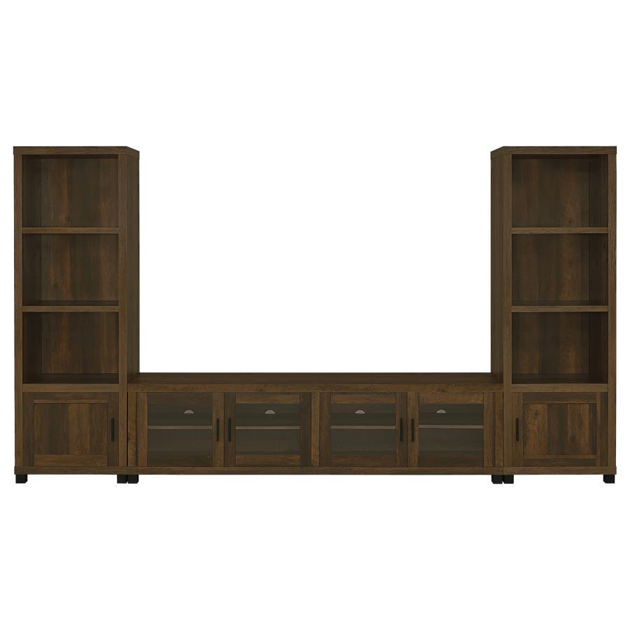 Sachin - TV Entertainment Center Dark Brown by Coaster Fine Furniture | Bel Furniture