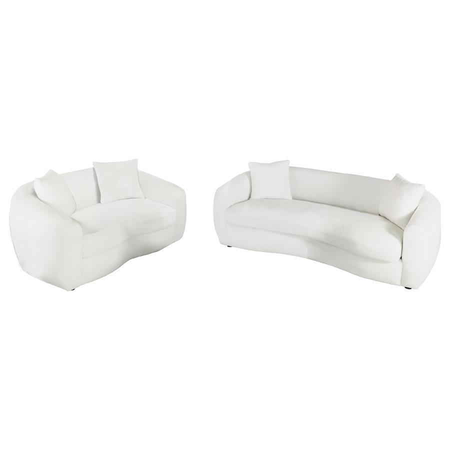 Isabella - Faux Sheepskin Upholstered Sofa Set by CoasterElevations | Bel Furniture