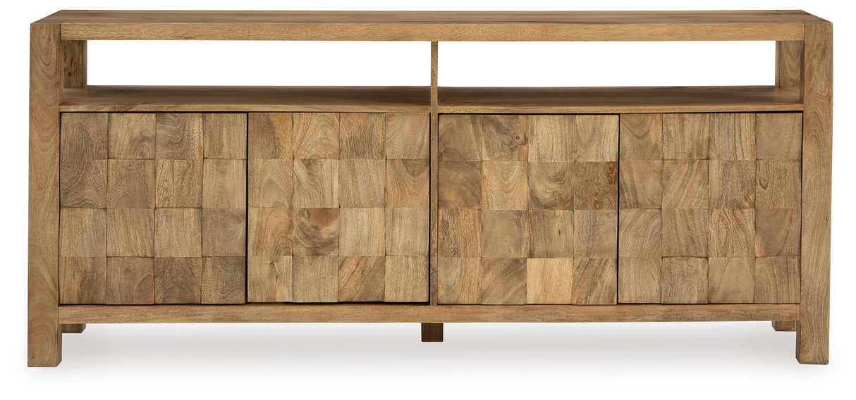 Hudwick - Natural Brown - Accent Cabinet by Signature Design by Ashley® | Bel Furniture