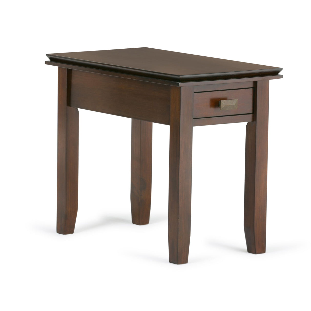 Artisan - Handcrafted Narrow Side Table Dark Brown by Simpli-Home | Bel Furniture