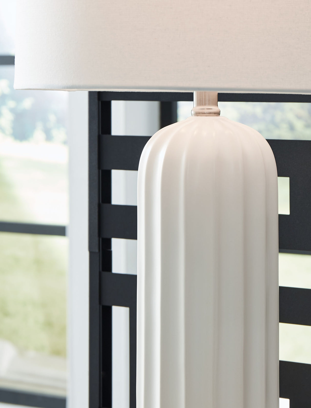 Clarkland - White - Ceramic Table Lamp (Set of 2) by Signature Design by Ashley® | Bel Furniture