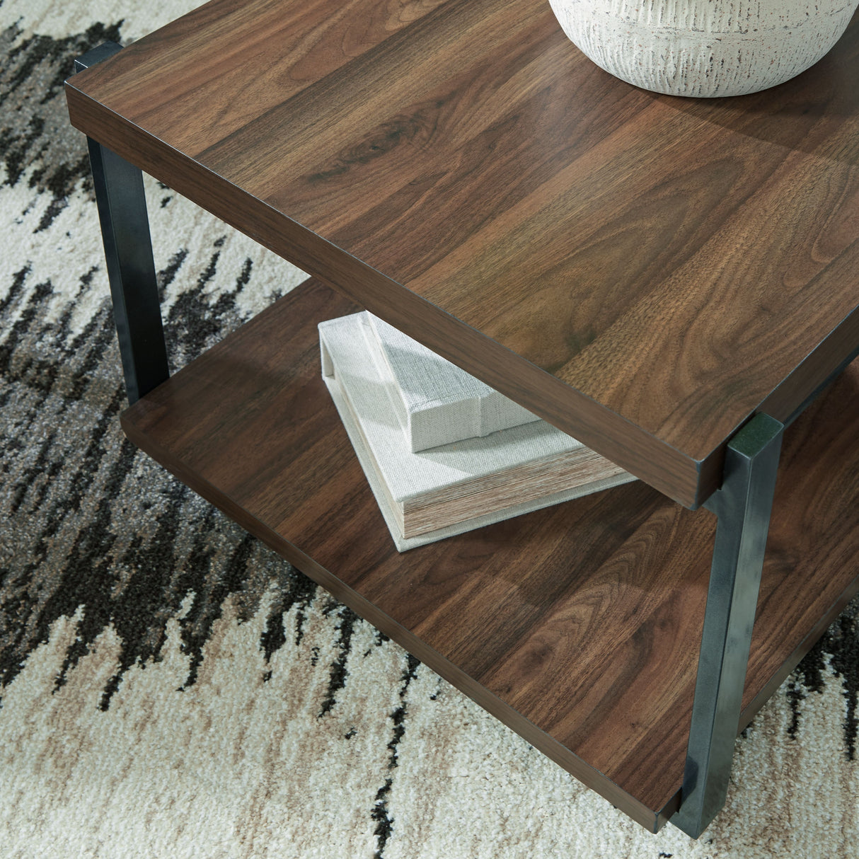 Trindwick - Brown / Gun Metal - Occasional Table Set (Set of 3) by Signature Design by Ashley® | Bel Furniture