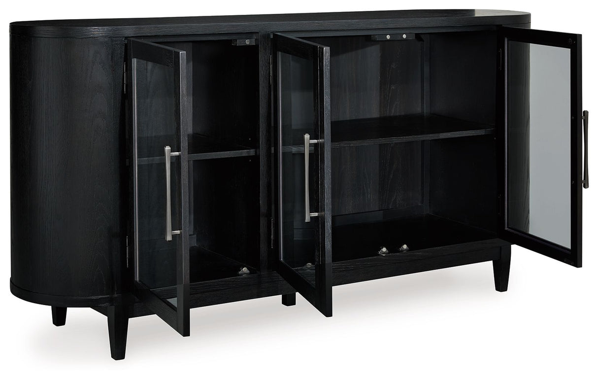 Rowanbeck - Black - Dining Room Server by Signature Design by Ashley® | Bel Furniture