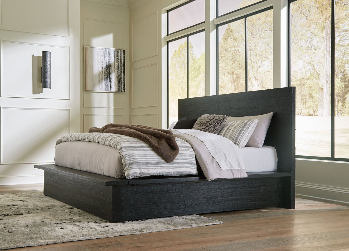 Londer - Black - California King Panel Bed by Millennium® by Ashley | Bel Furniture