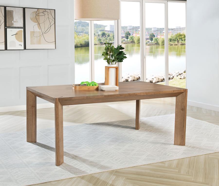 Bruner - Rectangular Wood Dining Table - Natural Brown by Coaster Fine Furniture | Bel Furniture