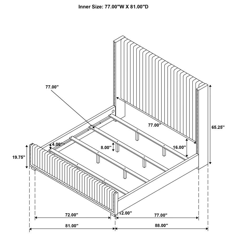 Natasha - Upholstered Bed by Coaster Fine Furniture | Bel Furniture