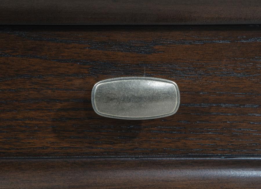 Andover - 6-Drawer Tempered Glass Door Chest - Dark Oak by Coaster Fine Furniture | Bel Furniture