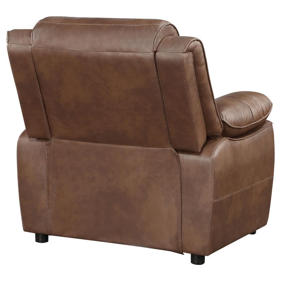 Ellington - Upholstered Padded Arm Accent Chair - Dark Brown by Coaster Fine Furniture | Bel Furniture