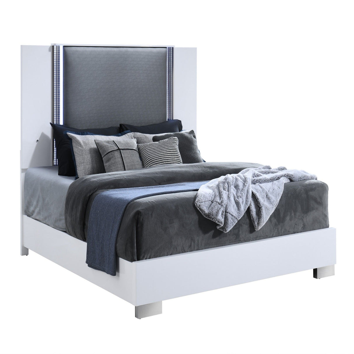 Moon - 5 Pieces Bedroom Set With LED Accent