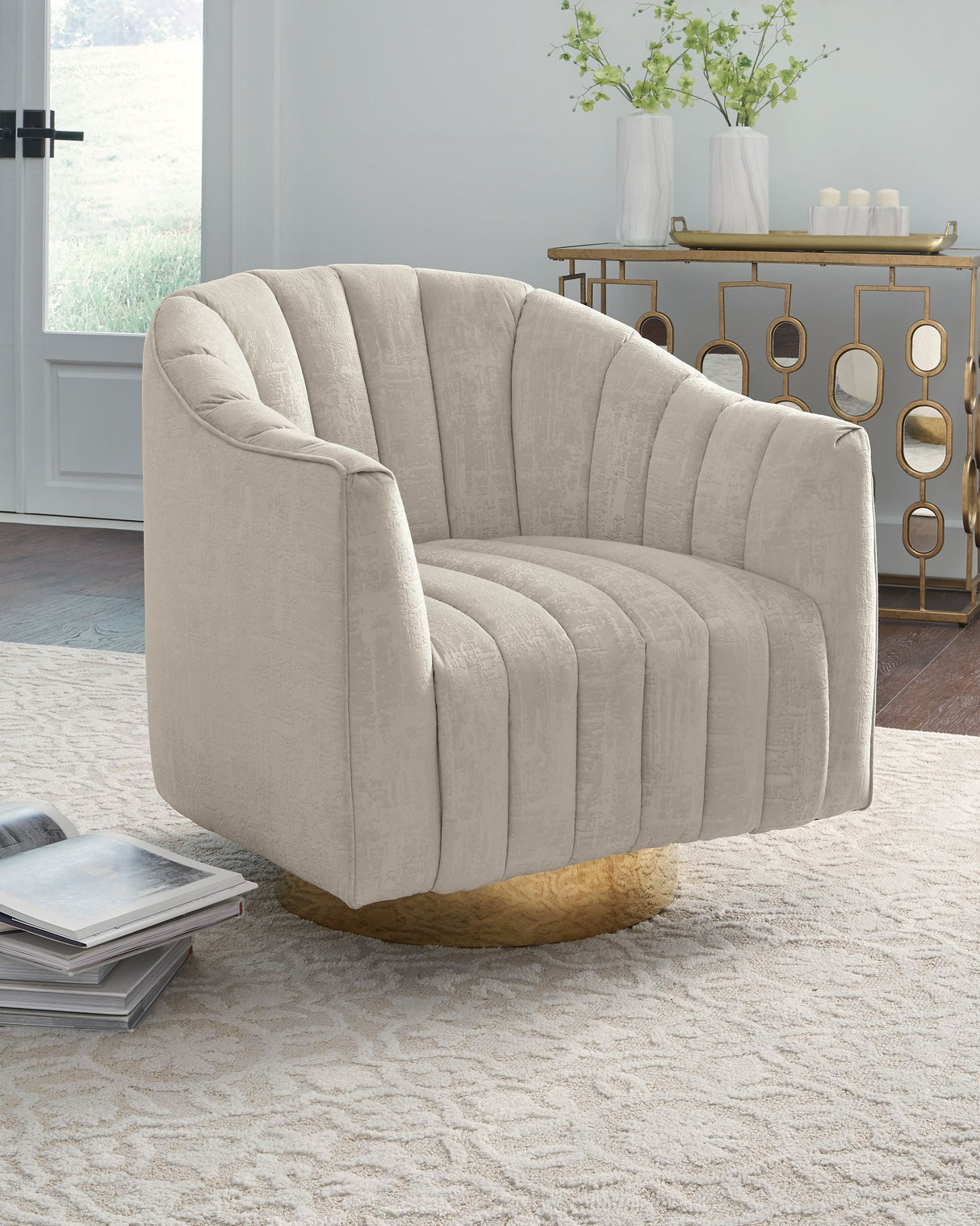 Penzlin - Pearl - Swivel Accent Chair by Signature Design by Ashley® | Bel Furniture