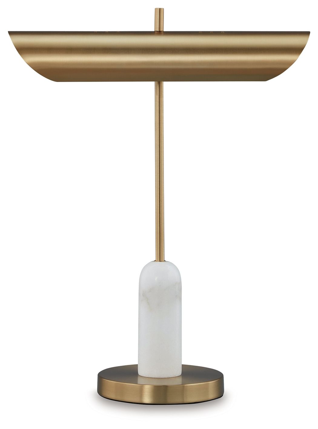 Rowleigh - Gold Finish / White - Marble Desk Lamp by Signature Design by Ashley® | Bel Furniture