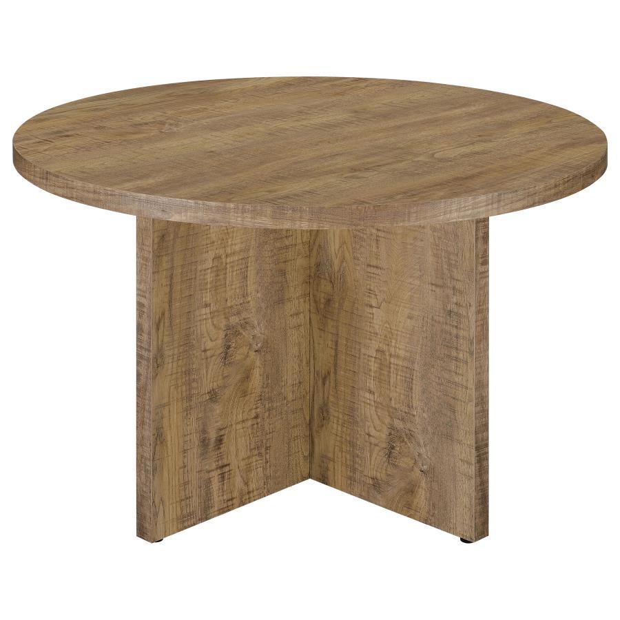 Jamestown - Round Composite Wood Dining Table - Mango by CoasterEveryday | Bel Furniture