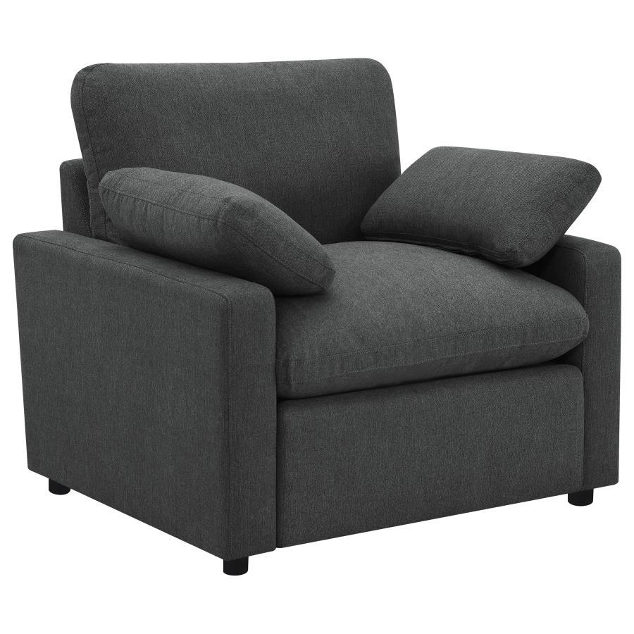 Collins - Upholstered Power Recliner Chair Dark Gray by Coaster Fine Furniture | Bel Furniture