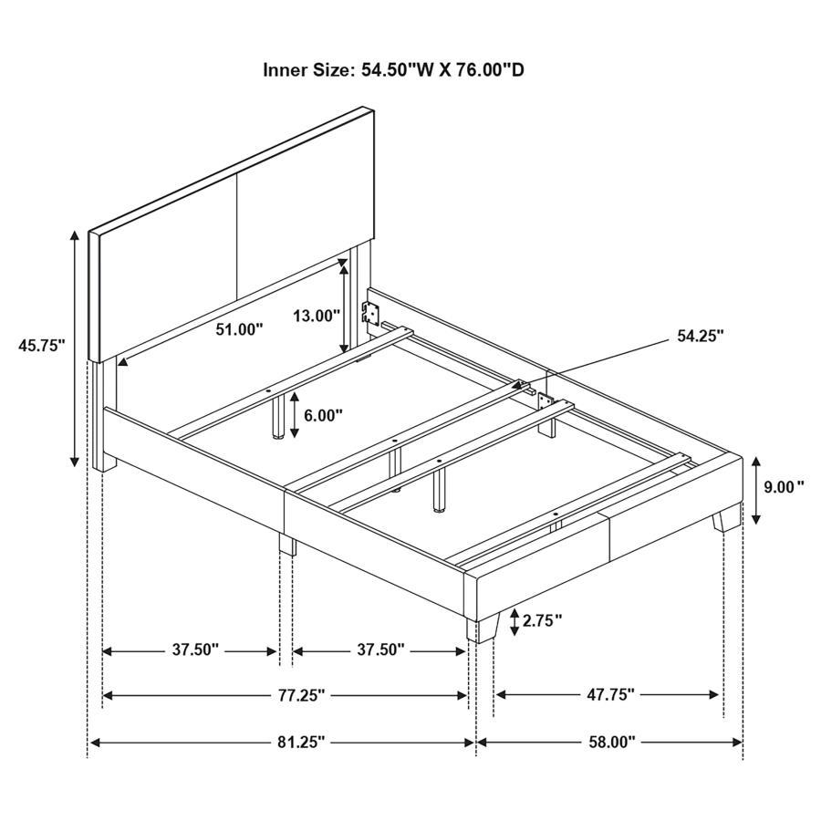Dorian - Upholstered Panel Bed by CoasterEveryday | Bel Furniture