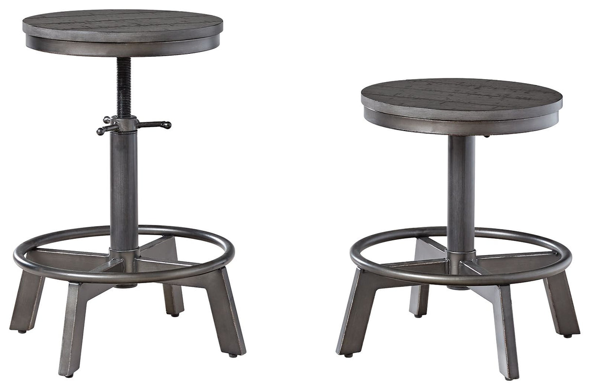 Torjin - Swivel Stool (Set of 2) Gray by Signature Design by Ashley® | Bel Furniture