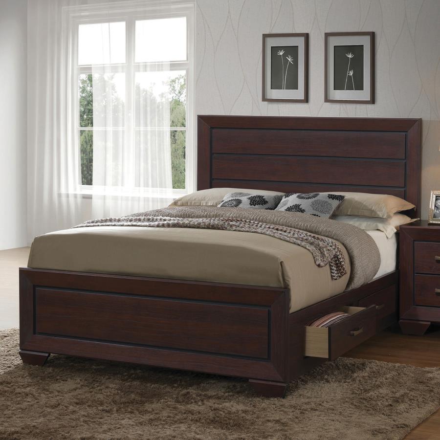 Kauffman - Wood Storage Panel Bed by CoasterEveryday | Bel Furniture