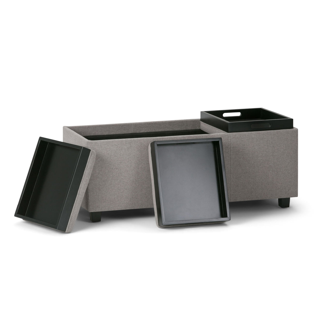 Avalon - Upholstered Storage Ottoman by Simpli-Home | Bel Furniture