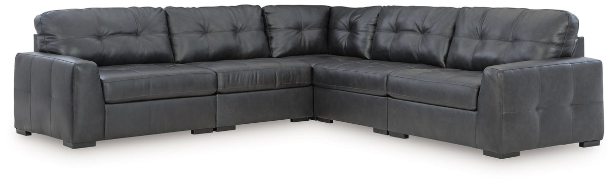 Brindley Pier - Sectional Black 5-Piece Sectional by Signature Design by Ashley® | Bel Furniture