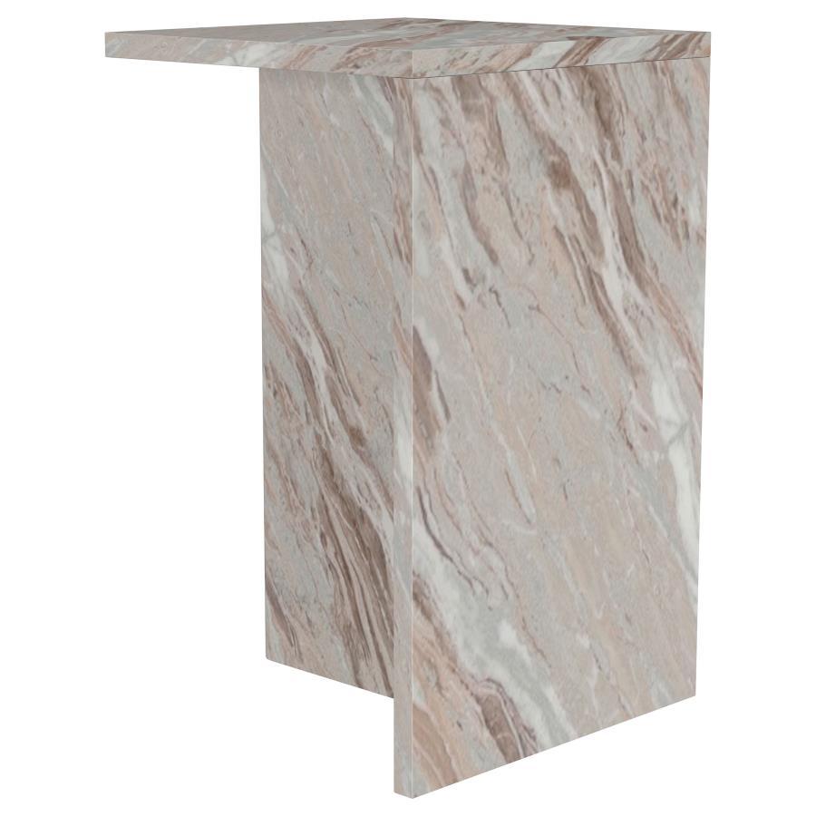 Bowdoin - Genuine Marble Accent Side Table - Gray by Coaster Fine Furniture | Bel Furniture