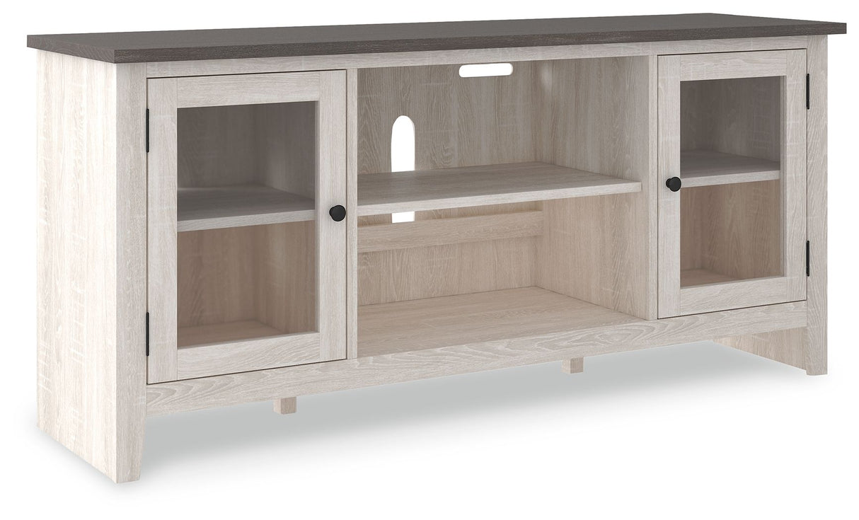 Dorrinson - TV Stand White 60''W x 18''D x 28''H by Signature Design by Ashley® | Bel Furniture