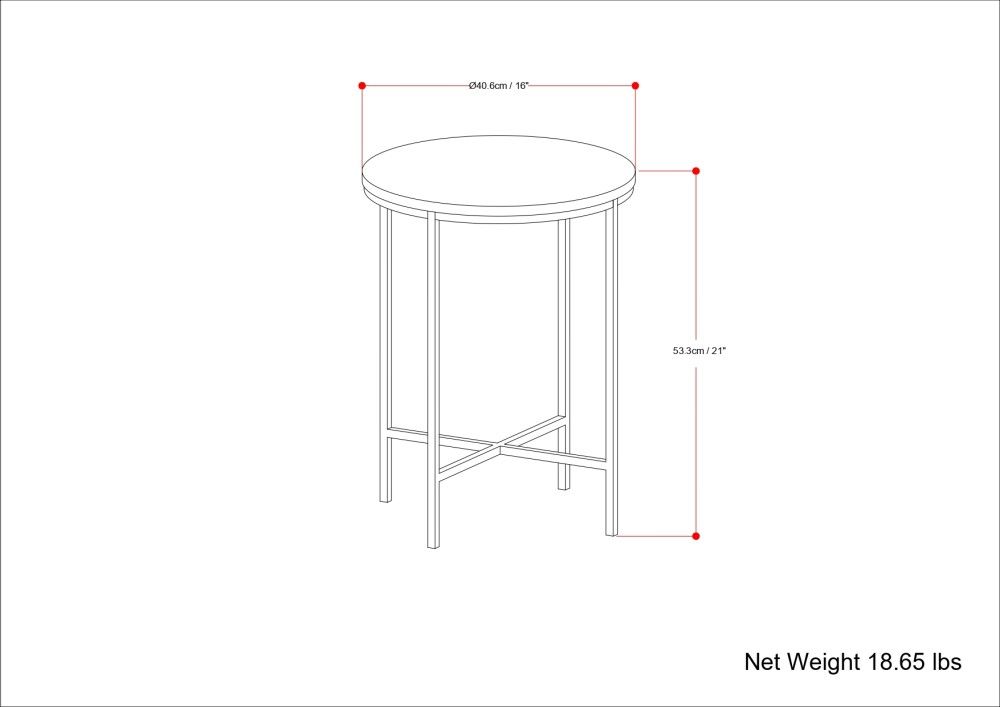Tara - Side Table - Gold by Simpli-Home | Bel Furniture