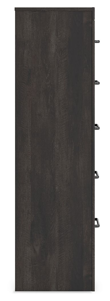 Hollivern - Dark Gray - Five Drawer Chest by Signature Design by Ashley® | Bel Furniture