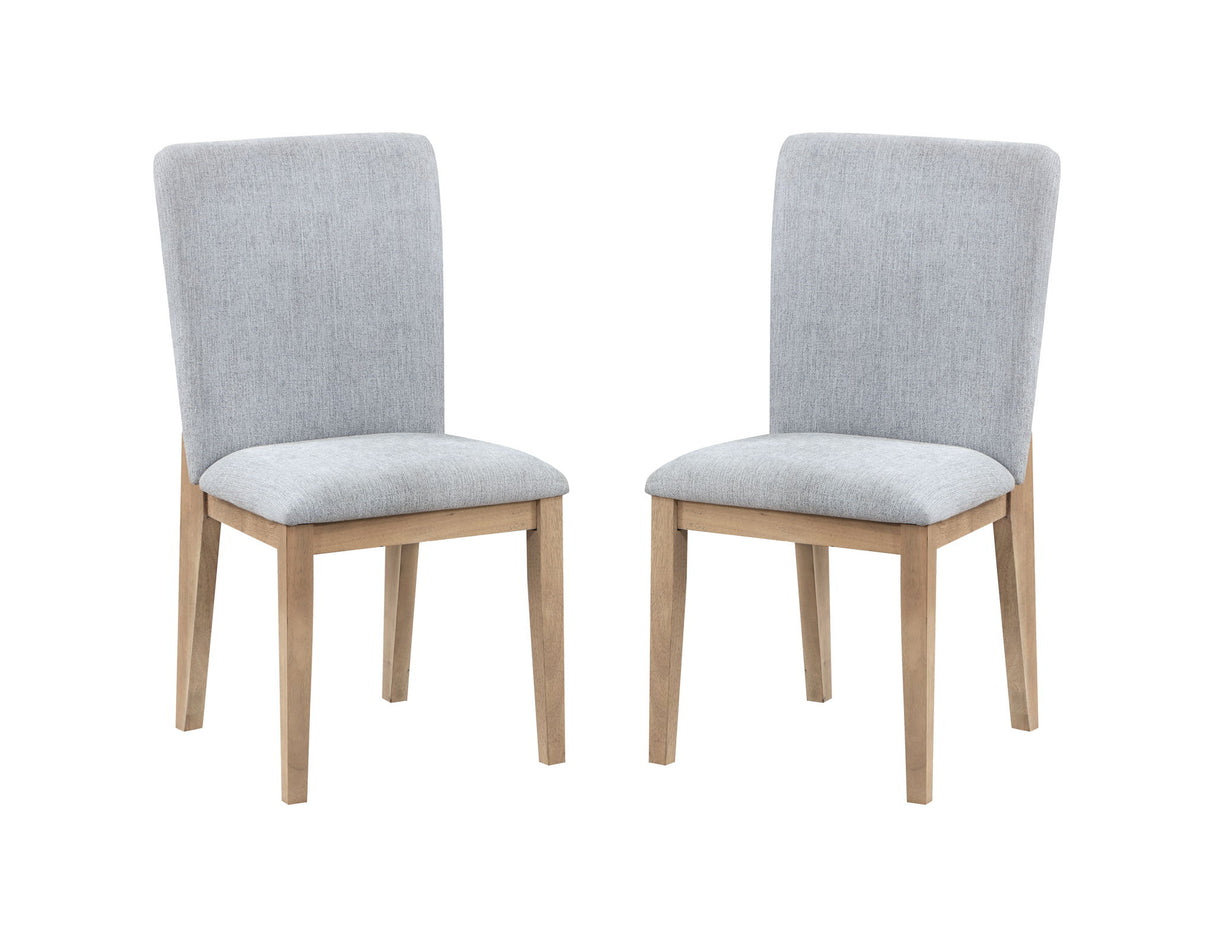 Caspian - Linen And Oak Finish Dining Chair (Set of 2) - Gray by Lilola Home | Bel Furniture
