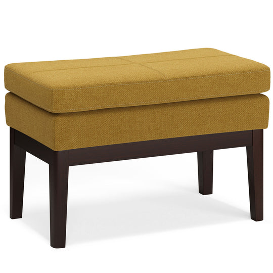 Carlson - Ottoman Bench, Mid Century Design Light Brown 44.7"W x 15.4"D x 17.4"H by Simpli-Home | Bel Furniture