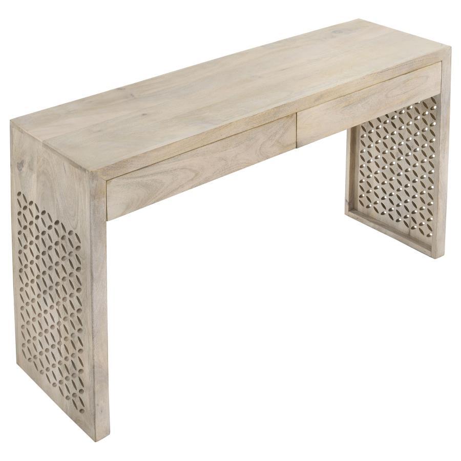 Rickman - 2-Drawer Wood Entryway Console Table - White Washed by CoasterEssence | Bel Furniture