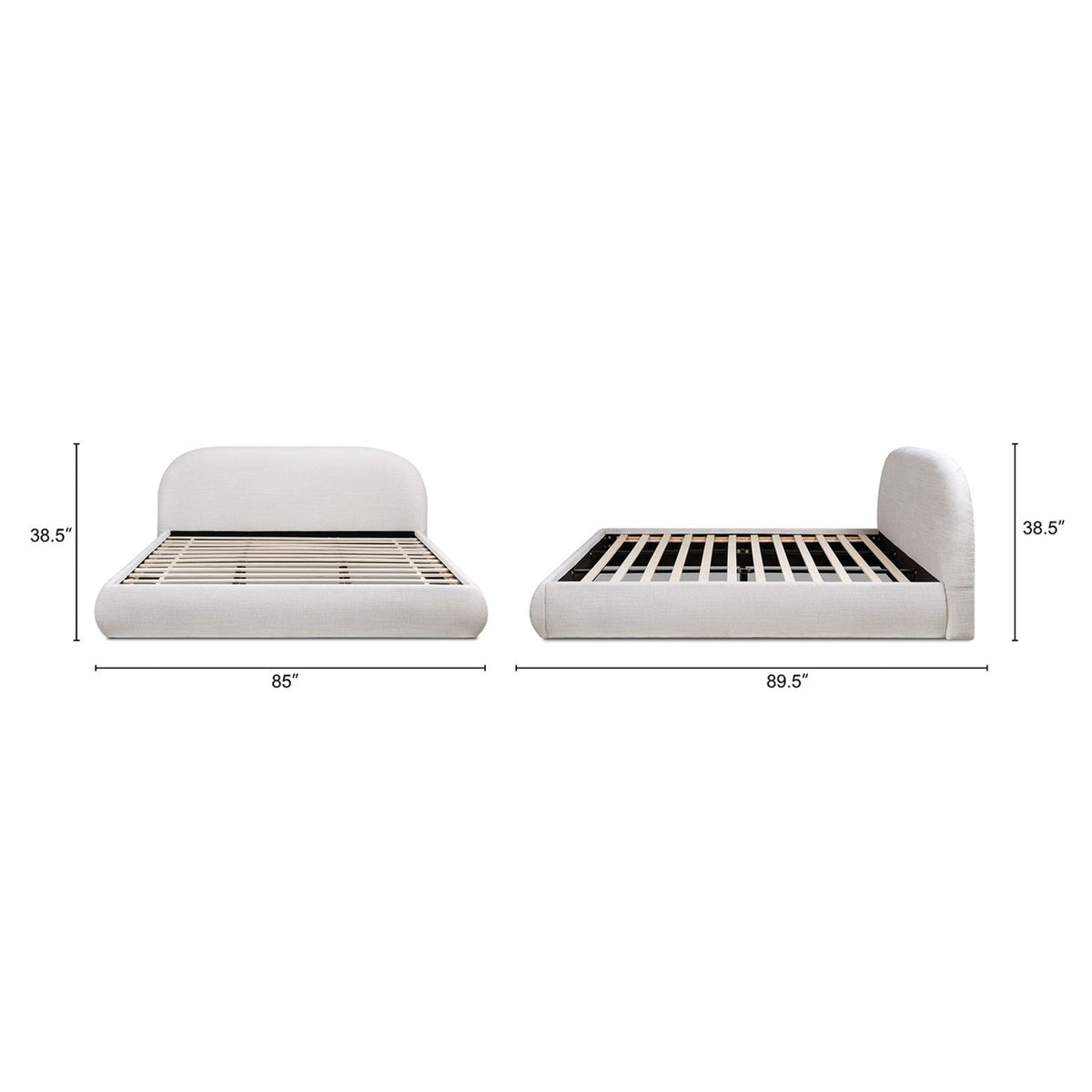 Archie Puffy Grounded - Upholstered Platform Bed